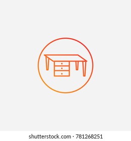 Table icon.gradient illustration isolated vector sign symbol