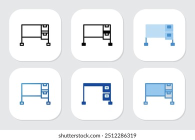Table icons with various design styles