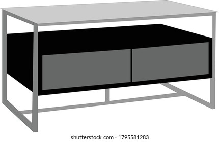 table icon.vector illustration in black and silver color.