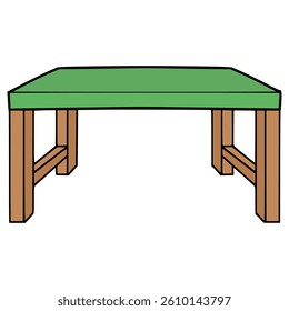 table illustration hand drawn isolated vector