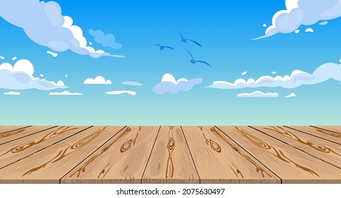 Table illustration of trees and countryside