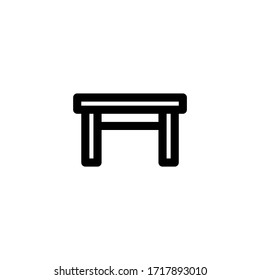 Table Interior Outline Icon Logo Vector Illustration
