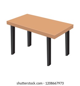 table isolated illustration on white background