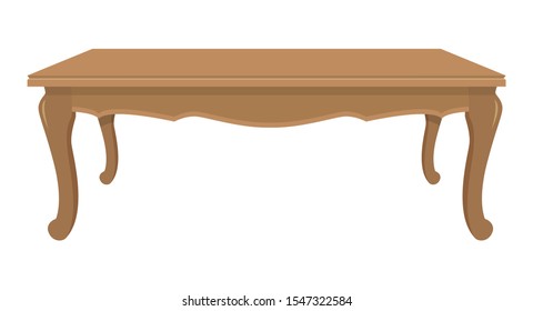 table isolated illustration on white background