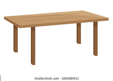 table isolated illustration on white background