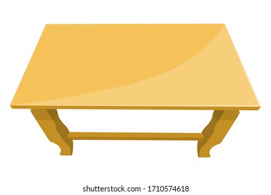 table isolated illustration on white background