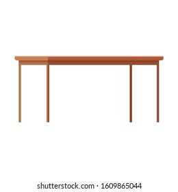 Table isolated on white background. Vector illustration.