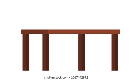 Table isolated vector illustration