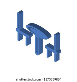 Table isometric left top view 3D icon