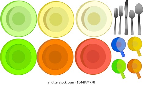 Table items top view