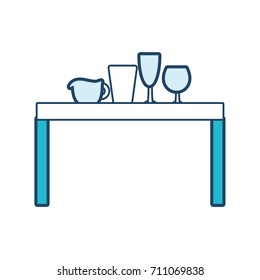 table with kitchen utensils icon