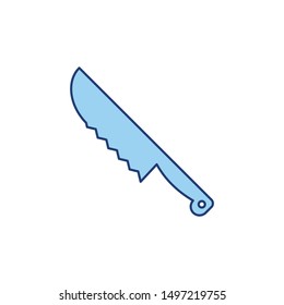 table knife color line icon 