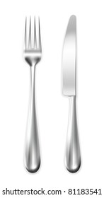 Table Knife And  Fork, Vector