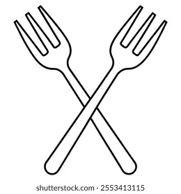 Table knife And Fork  Vector on whit backgrount 