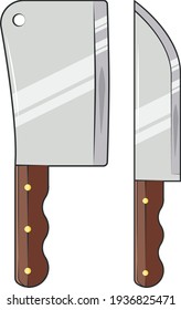 Table knives for cooking. Cleaver, knife, kitchen.