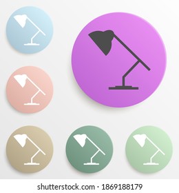 table lamp badge color set. Simple glyph, flat vector of web icons for ui and ux, website or mobile application