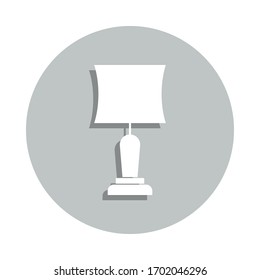 table lamp badge icon. Simple glyph, flat vector of web icons for ui and ux, website or mobile application