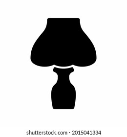 Table Lamp - Black Style.drawing project.sketching object.vector Illustration.Editable stroke