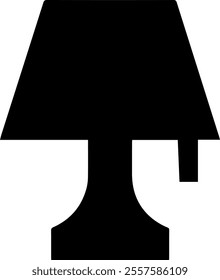 The table lamp is a black and white image for illustration.