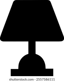 The table lamp is a black and white image for illustration.