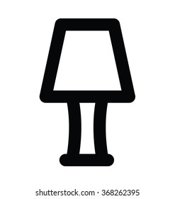 
Table Lamp Bold Line Vector Icon

