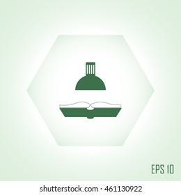 table lamp and book icon