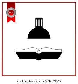 table lamp and book icon