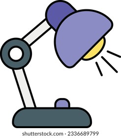 table lamp color outline icons design