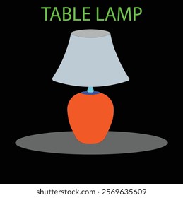 a table lamp color silhoutte vector illustration 