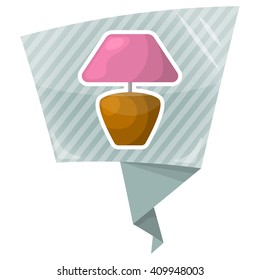 Table lamp colorful icon