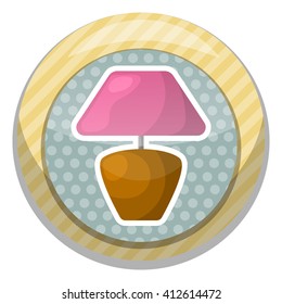 Table lamp colorful icon