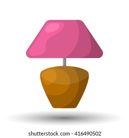Table lamp colorful icon