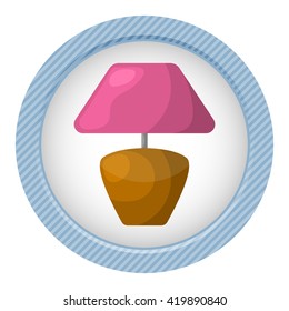 Table lamp colorful icon