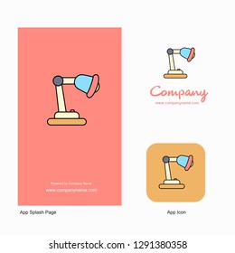 Table lamp  Company Logo App Icon and Splash Page Design. Creative Business App Design Elements