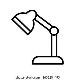 Table lamp, desk lamp, icon vector sign and symbol on trendy design