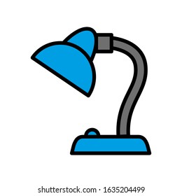 Table lamp, desk lamp, icon vector sign and symbol on trendy design