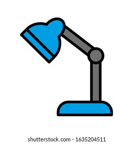 Table lamp, desk lamp, icon vector sign and symbol on trendy design