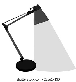 Table lamp, desk lamp, table lamp isolated, modern table lamp