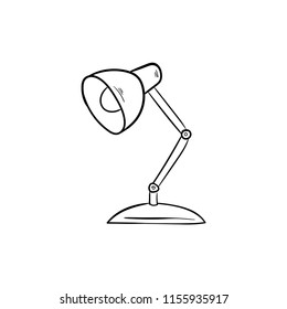 Table Lamp doodle icon vector 