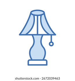 Lâmpada de tabela ícone de linha duotônica , vetor, pixel perfect, arquivo ilustrador 