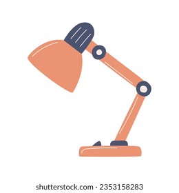 Table lamp. Electric lighting appliance. Flat cartoon vector illustration isolated on a white background.