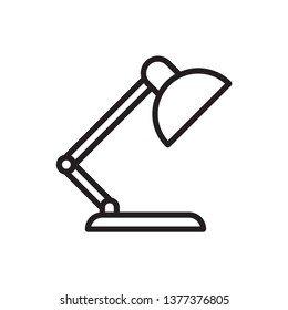 table lamp flat icon design
