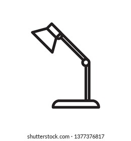 table lamp flat icon design
