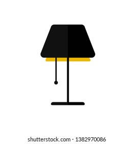 Table lamp flat icon isolated on white background. Vector illustration.