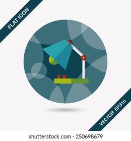 Table lamp flat icon with long shadow,eps10
