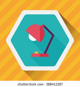 Table lamp flat icon with long shadow,eps10