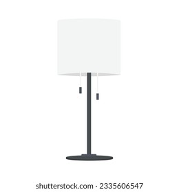 Ilustración plana con lámpara de mesa. Limpiar elemento de diseño de iconos en fondo blanco aislado