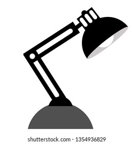 Table lamp flat illustration on white