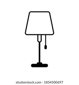 Table lamp flat style. Vector illustration.