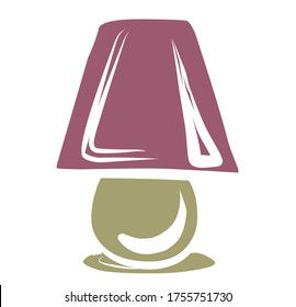 Tischlampe. Bodenlampe. Lüster. Vektorbild, handgezeichnet von einem Set über Heimleben und Komfort. Es gibt viele Haushaltsartikel und Möbel. Doodle-Stil. Set von Einzelzeichnungen.